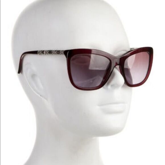 Chanel Bijoux Butterfly Interlocking CC Burgundy Gradient Sunglasses 55 mm - Picture 4 of 7
